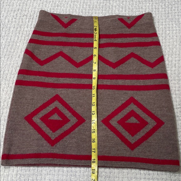Toad & Co. Heartfelt Sweater Skirt Merino Wool Stripes & Diamonds Size Small - Picture 15 of 15